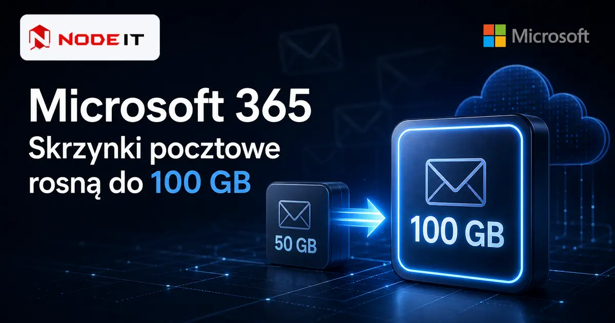 Microsoft 365 Business – zwiększenie skrzynki Exchange Online z 50 GB do 100 GB