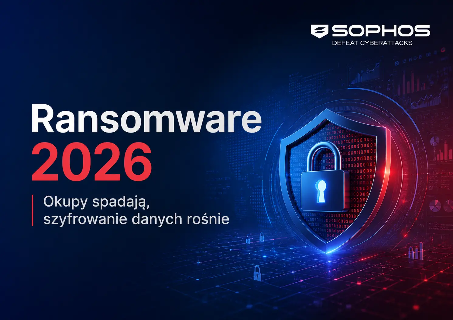 Ransomware 2026: okupy spadają, szyfrowanie danych rośnie. Co to oznacza dla firm? 1 Ransomware 2026, raport Sophos dla firm